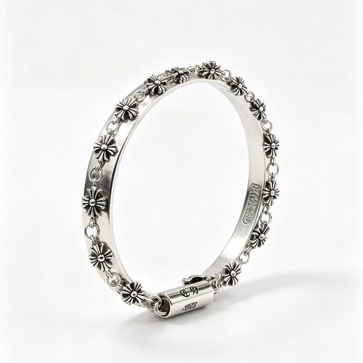 Chrome Hearts Sterling Silver Flower Bracelet